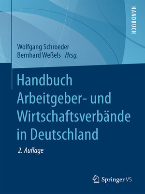 cover image of Handbuch Arbeitgeber- und Wirtschaftsverbände in Deutschland